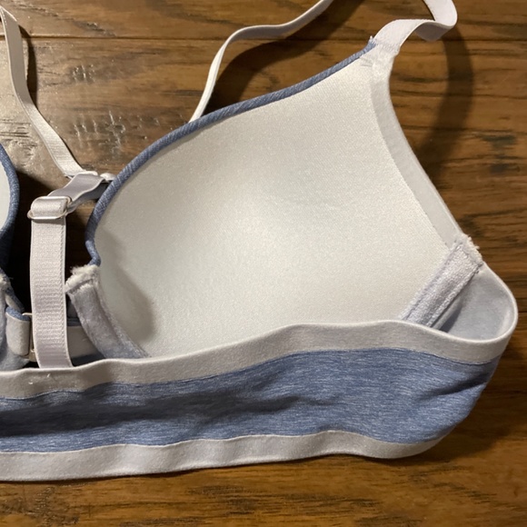 New aerie Perky Push Up demi bra blue size 32B - Picture 8 of 9